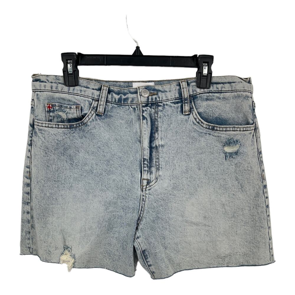 Hudson Shorts Kass high rise faded denim blue size 32